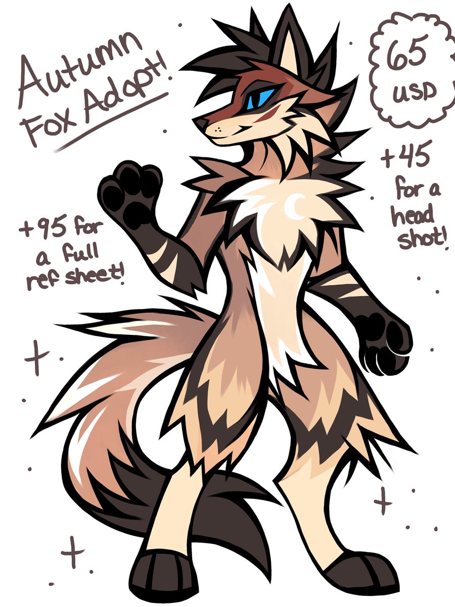 StarSpiritWolf's tweet image. Autumn Fox adopt!! Message me to adopt ⭐️