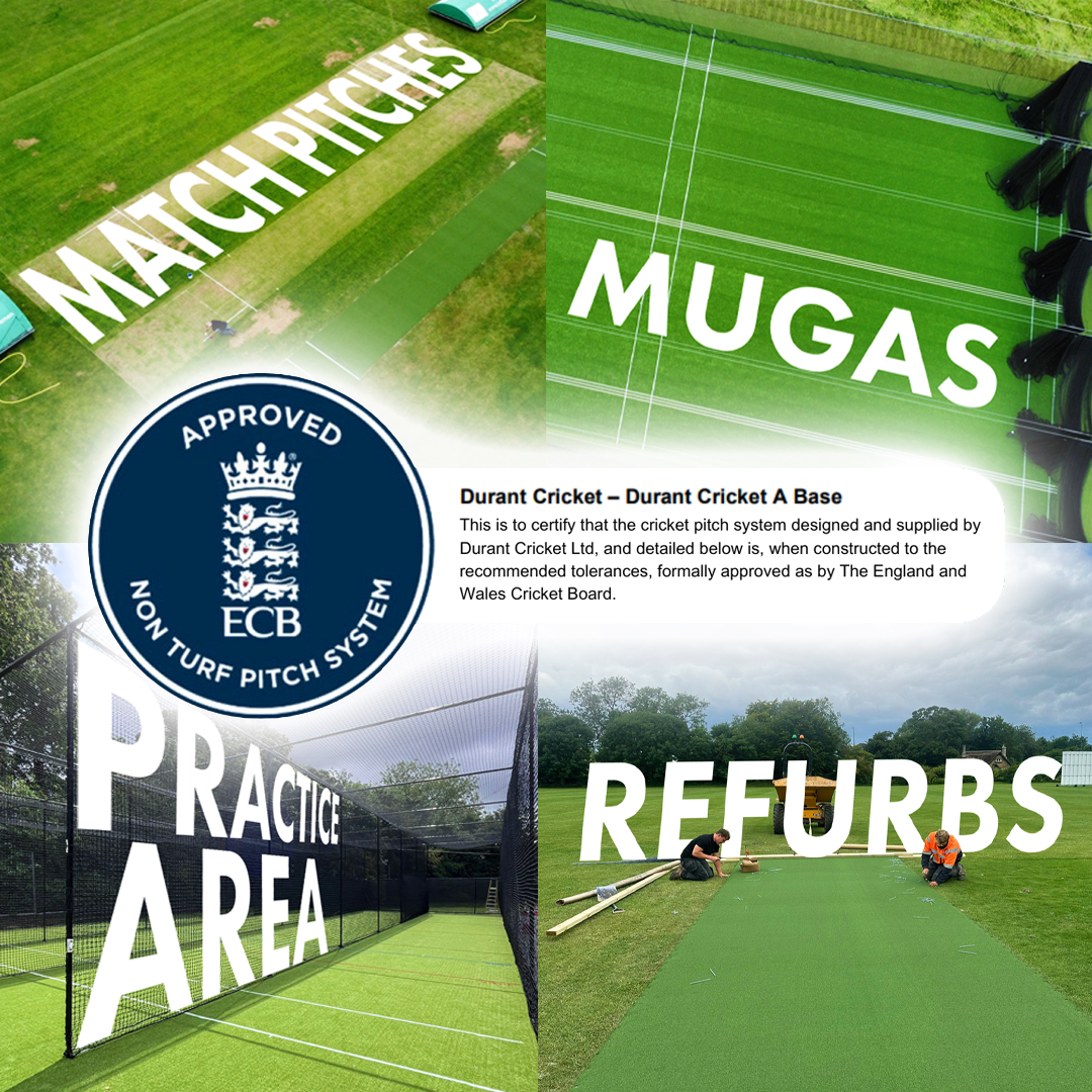 Our ‘A-Base’ Non-Turf Pitch System is Officially ECB Approved! 🟢

durantsports.co.uk/ecb-approved-c…

Find out everything you need to know about ‘A-Base’ by clicking the link above ⤴️