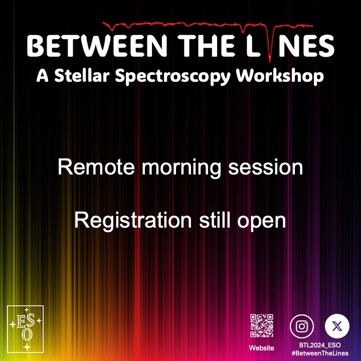 You can still register to attend the remote morning sessions of #BetweenTheLines

Register here:
eso.org/sci/meetings/2…
