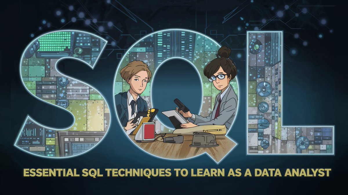 ujjwal717's tweet image. SQL is one of the most valuable skills in data analytics.
𝗟𝗲𝘁'𝘀 𝗱𝗶𝘀𝗰𝘂𝘀𝘀 𝘀𝗼𝗺𝗲 𝘁𝗲𝗰𝗵𝗻𝗶𝗾𝘂𝗲𝘀 𝘁𝗵𝗮𝘁 𝘆𝗼𝘂 𝘀𝗵𝗼𝘂𝗹𝗱 𝗳𝗼𝗰𝘂𝘀 𝗼𝗻 𝗺𝗮𝘀𝘁𝗲𝗿𝗶𝗻𝗴 𝗮𝘀 𝗮 𝗱𝗮𝘁𝗮 𝗮𝗻𝗮𝗹𝘆𝘀𝘁 👇
Follow for more!
#DataAnalyst #SQLSkills #SQLTechniques…