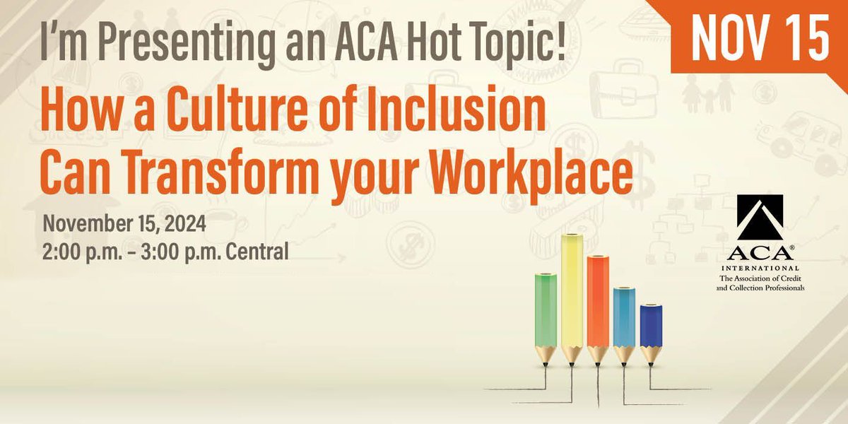 Don't forget to join us today at 2 p.m. CT for a hot topic discussion on the foundations of #inclusion in the workplace. Today's session will be led by Dawn Stone, Debra Ciskey, and Hillary Veldhuis.

Be a part of the conversation by registering now! buff.ly/48RQxCS