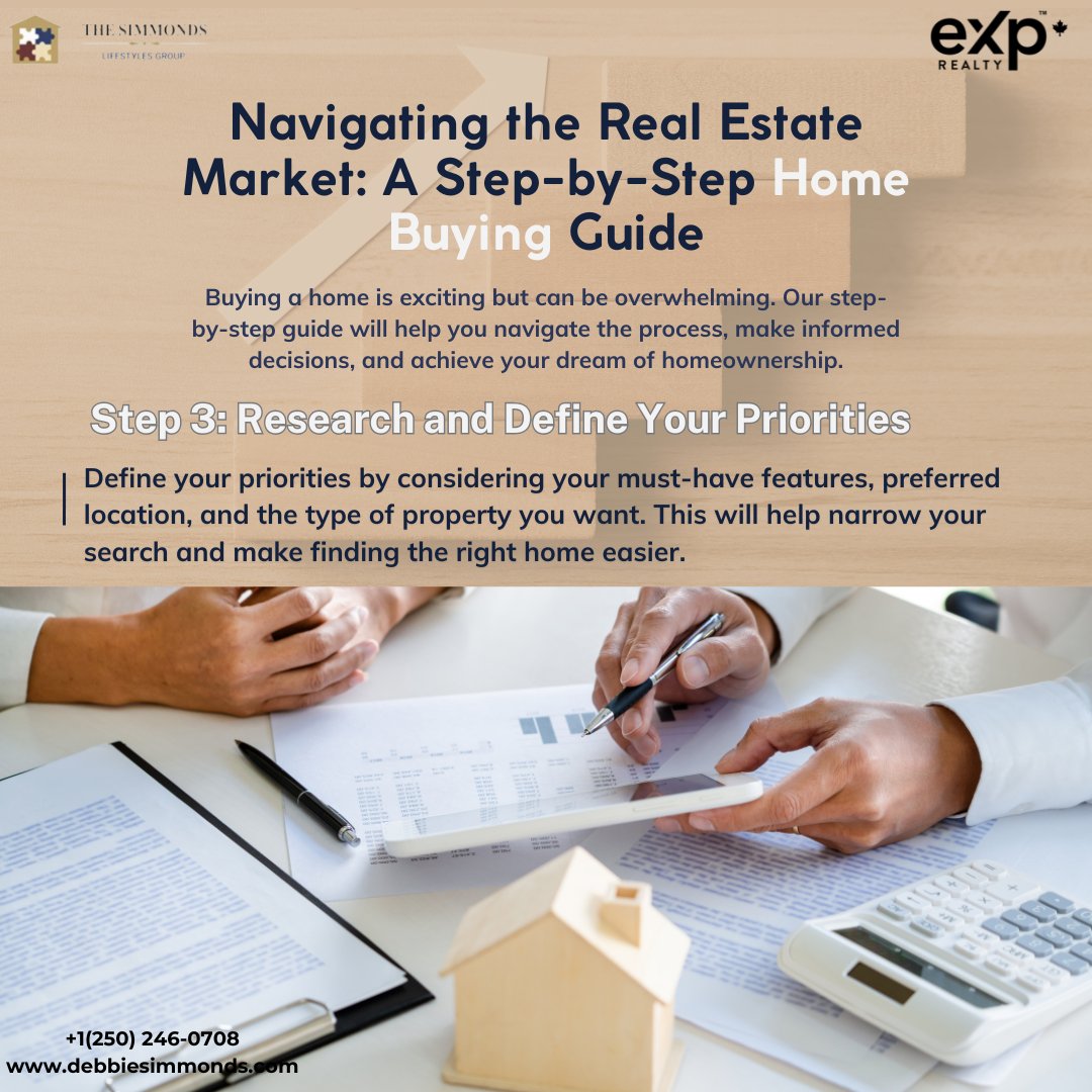DebbieSimmonds2's tweet photo. Step 3: Research and define your priorities! 🏡 Consider your must-have features, location, and property type to narrow your search and find the perfect home. Let’s simplify the journey to your dream home. #DefineYourPriorities #HomeBuyingJourney #StepByStepGuide https://t.co/74aZbCdz0Z