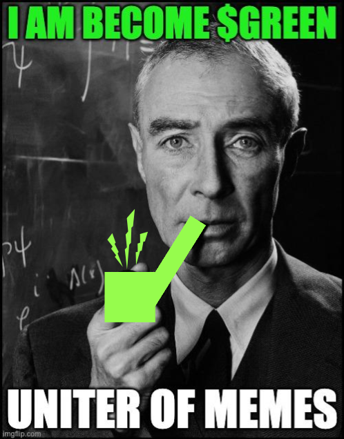 GREENSOLANAXYZ2's tweet photo. $GREEN is ubiquitous, unforgettable, simple, unifying. 

Currently sitting on its price floor of believers, its community steadily growing, tourists & cash grabbers gone, holders not selling for less than $100M (~280x from here).

Soon CT will look for unification around memes that share common ground, aren't PvP, denote prosperity while being humorous, & can be timeless.  

$GREEN is coming. Be early. GGHga4iRCxEvq9Ky4MNwk9amTbLLg53bBHcSjpJLpump