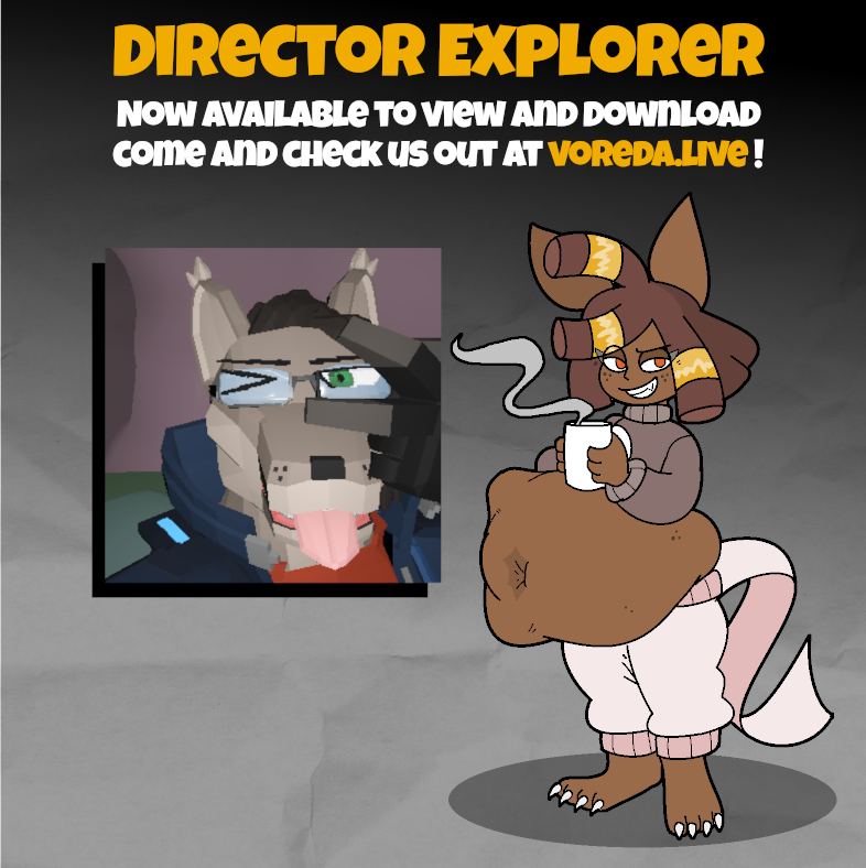 VoredAlive's tweet photo. Director Explorer, a vore game made by Hans Woofington is now available to view and download on https://t.co/5UnyG8Ogqe ! https://t.co/qnlwAhbyop