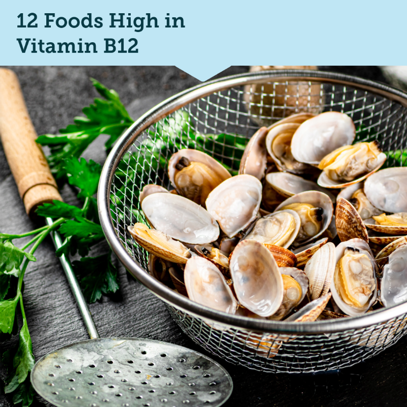 LifeExtension's tweet photo. #B12 is required for many important functions, including healthy blood #cellformation, maintaining a healthy nervous system and converting the food we eat into useable #energy. Check out these sources to help ensure you’re getting enough!
