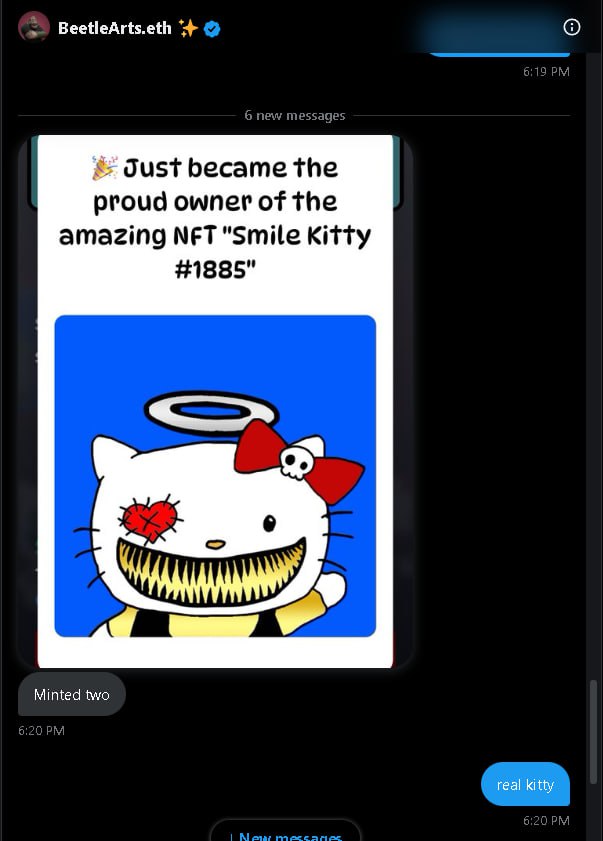 SmileKittyNft's tweet photo. Dev of Frames Joined the SmileKitty family. Welcome!

#ApeChain #smilekitty https://t.co/jy12sa9uDf
