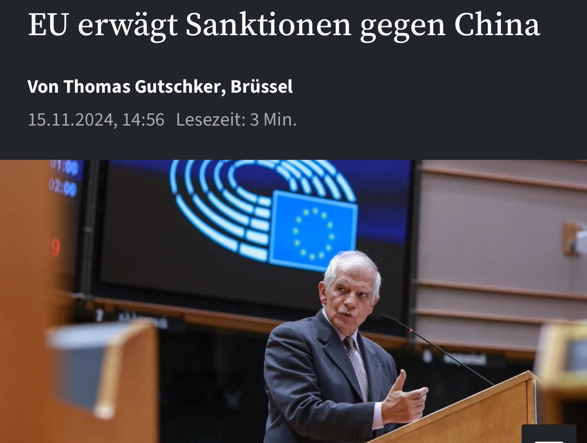🇪🇺🚫🇨🇳 EU is considering imposing sanctions on China because the country supply weapons to Russia, - FAZ

❗️Borrell informed EU states of the relevant intelligence findings ahead of a meeting of foreign ministers: The evidence is proves the "supply of lethal weapons."