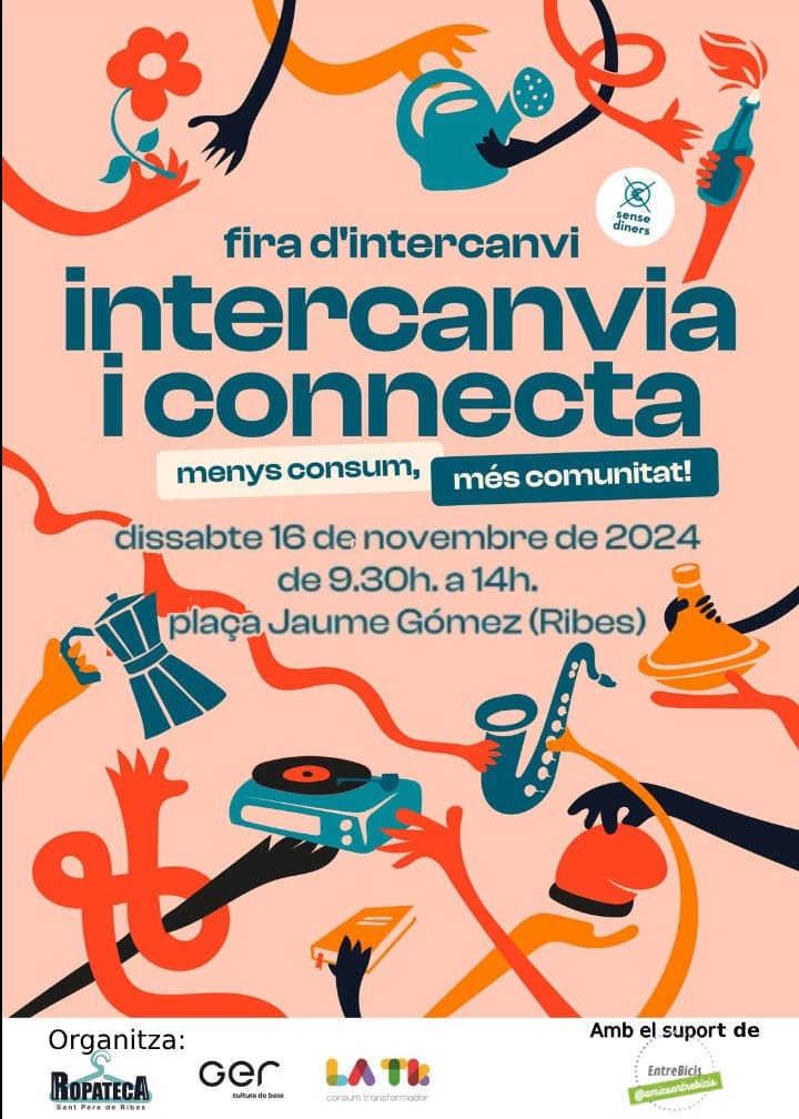 entitatger's tweet photo. Agenda del cap de setmana
Div 15 20h 
Xerrada
COOPERATIVISME TRANSFORMADOR des de l'esquerra independentista
Diss 16, de 9'30 a 14 h
Fira d'Intercanvi de Ribes INTERCANVIA I CONNECTA
Dium 17 18 h
Senders Musicals  MÚSICA DE CAMBRA PER A TRIO DE CORDA https://t.co/ubvRg1vx89