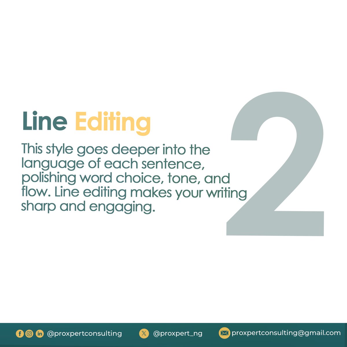 proxpert_ng's tweet photo. Which of these editing styles does your book need? 

Slide. ⬅️

- 

#proxpert #contentmanagement #everythingwriting #bookpublishing #contentwriting #digitalproducts #copywriting #coachingandaccountability #professionalise #editing #proofreading #books #reading #ghostwriting https://t.co/G0kqUJrvMH