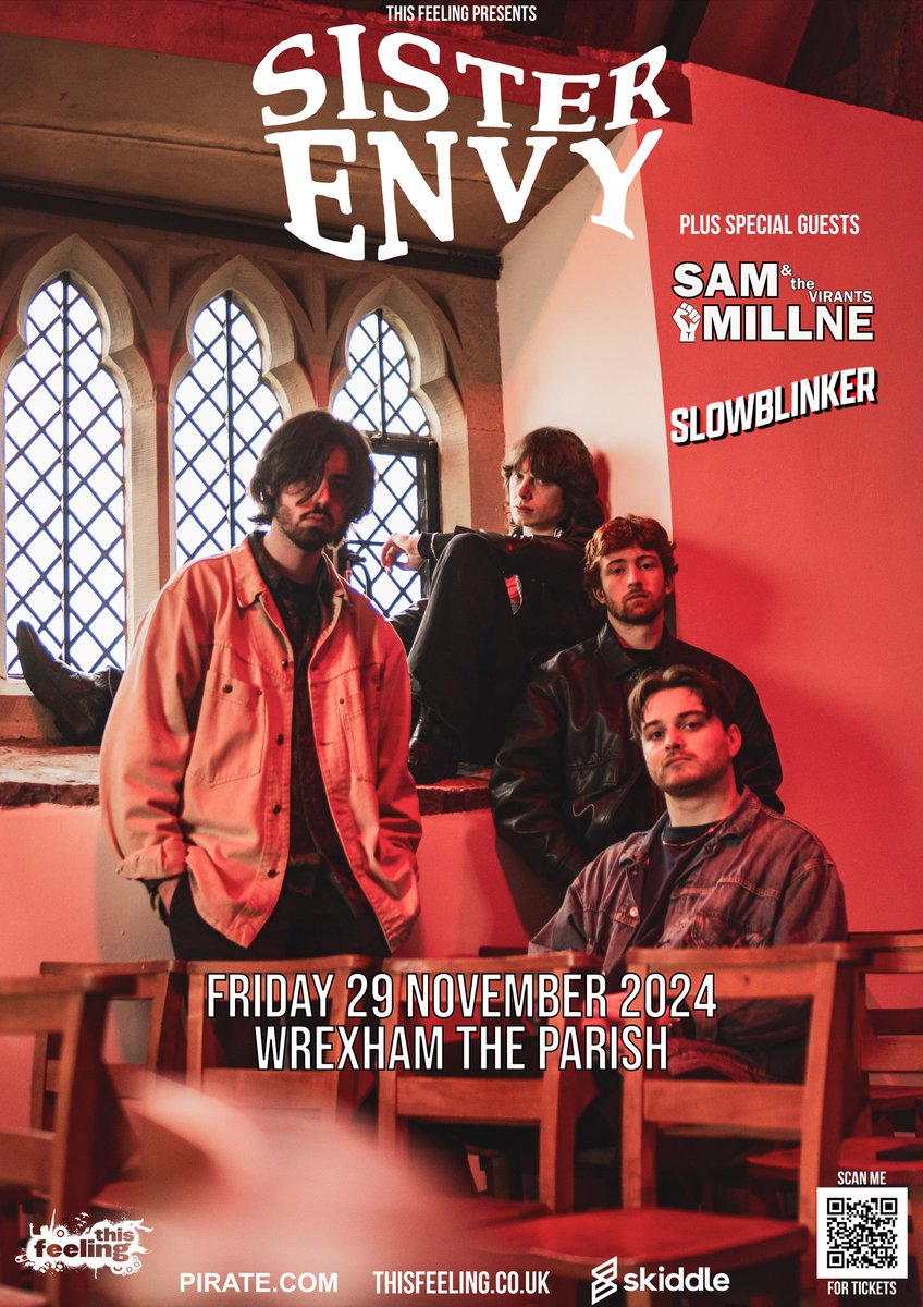 Stoked to be supporting <a href="/SisterEnvyBand/">Sister Envy</a> &amp; <a href="/sam_millne/">Sam Millne</a> in two weeks time! 

<a href="/theparishwxm/">theparishwrexham</a> <a href="/This_Feeling/">This Feeling</a>

Tickets below... 

thisfeeling.co.uk/sisterenvy
