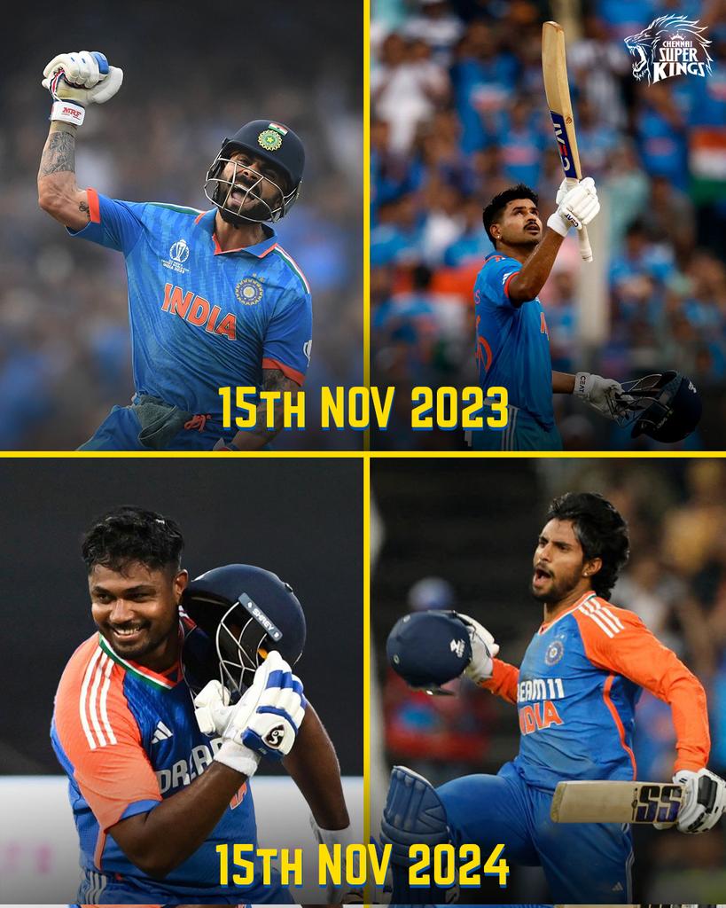 ChennaiIPL's tweet photo. Nov 15th : Day of memorable centuries 🥳💥💯 

#WhistlePodu https://t.co/je2WT0tQKH