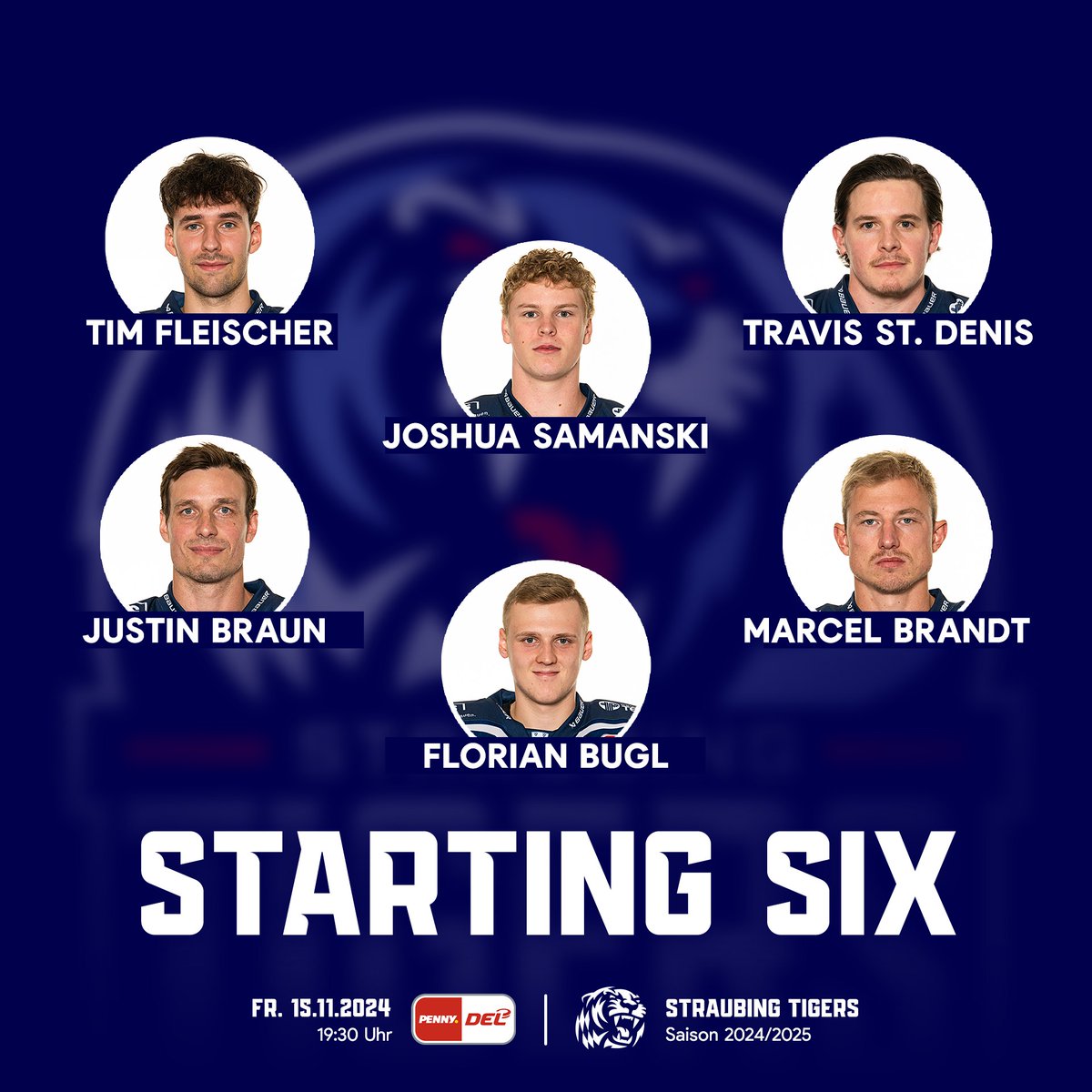 srtigersfans's tweet photo. Unsere Starting Six heute Abend 🐯🙌
#tigershockey | #RBMvsSTR https://t.co/R82c67jnK3