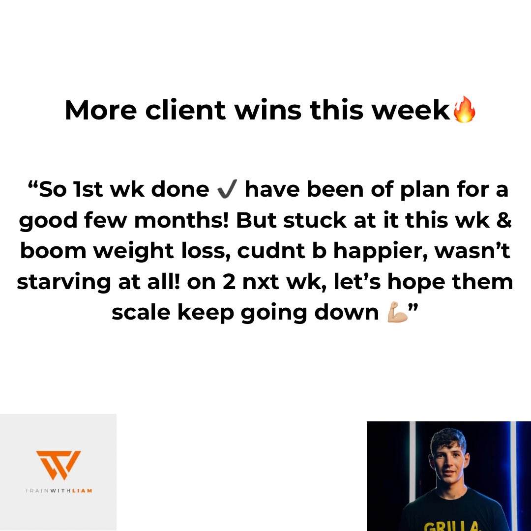 Client results coming in🔥💪🏻

If your struggling with weight loss or weight gain shoot me DM for help and advice 👊🏼