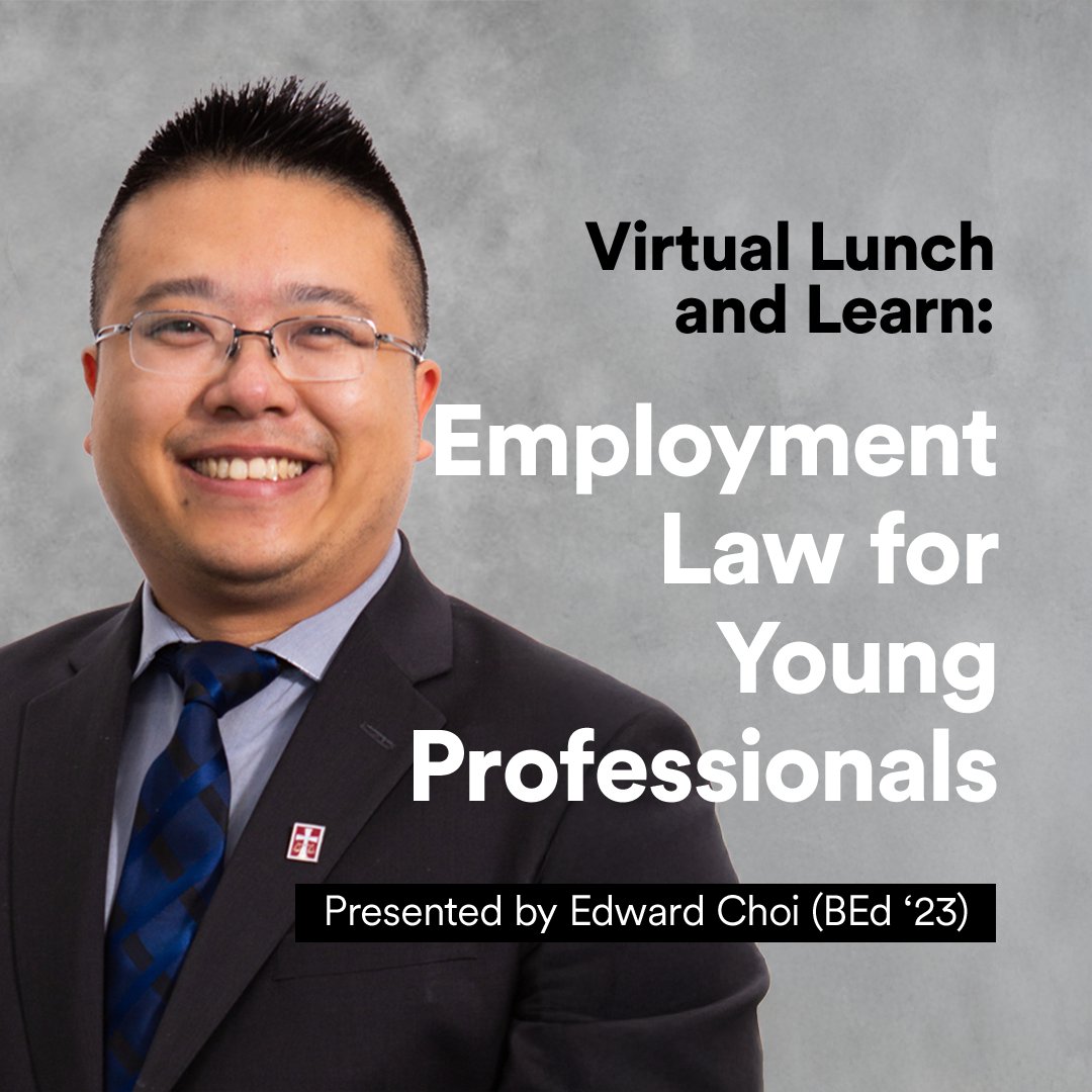 If you are a HR professional or just interested in learning more about employment law, now is the time! 

📆 Nov. 28
🕛 Noon
📍 Zoom

Register today - loom.ly/eZiJkos 🔗