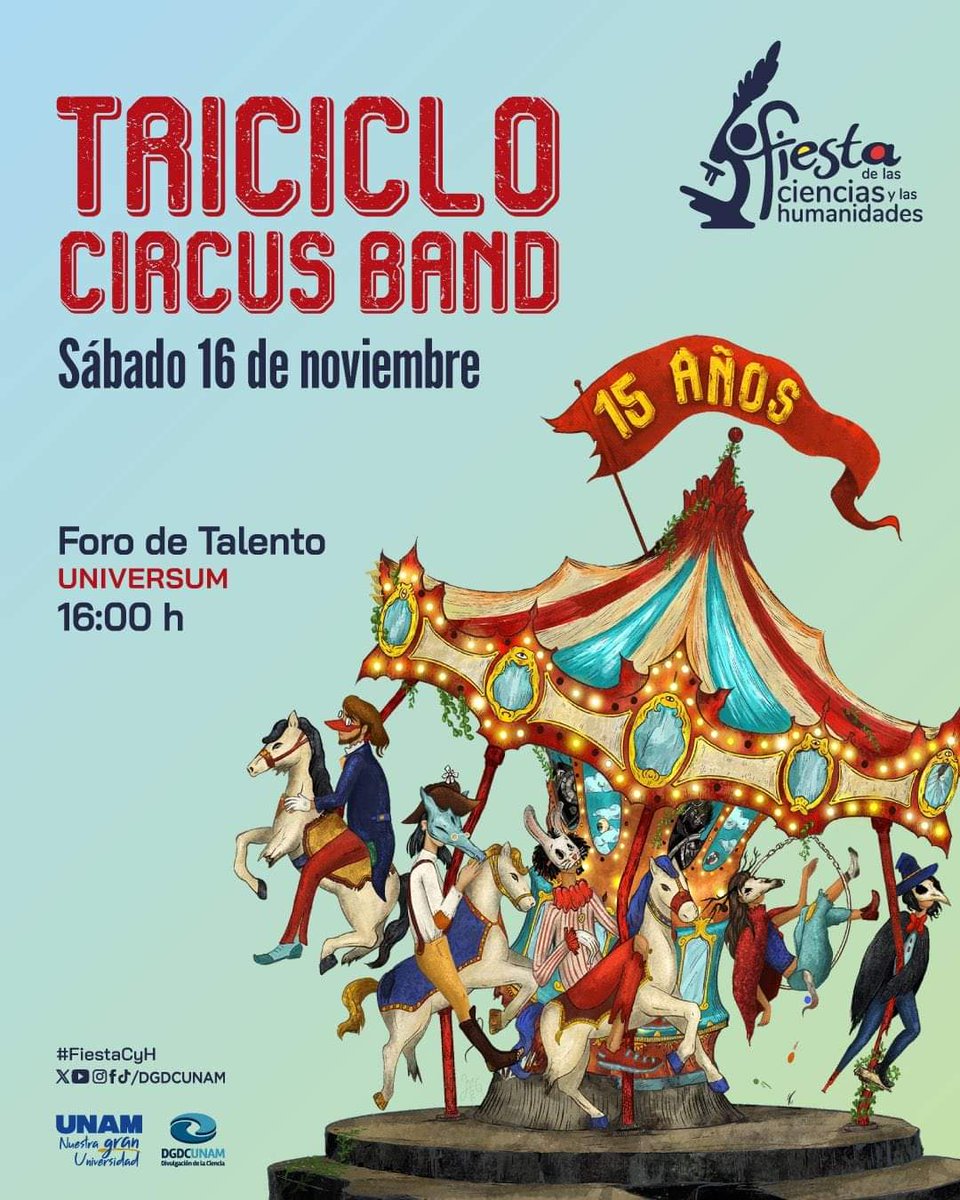 Tricicleros de la CDMX! 
Mañana, Caiganle y abarrotemos la clausura de este bello Festival.

🗓️16 de noviembre
⏰16 hrs. 
📍 Foro de talento en la Explanada del Universum, Museo de las Ciencias

Entrada libre y para toda la familia! 

#ElValsDeLosPayasos 
🤡🎂🎈👑