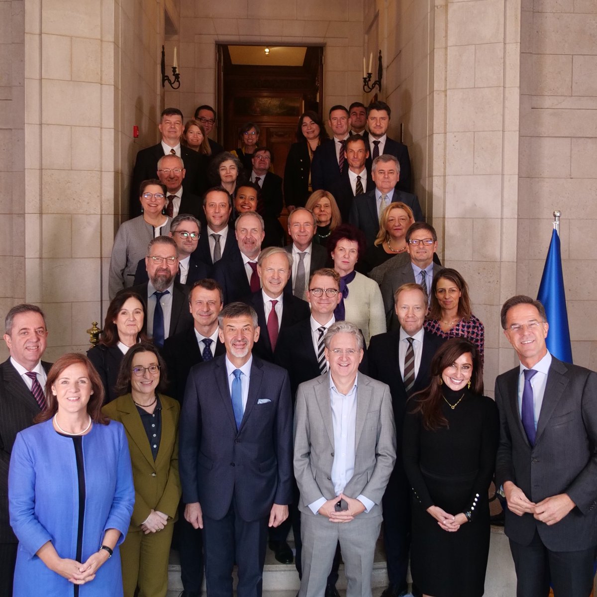 Pleasure to meet <a href="/SecGenNATO/">Mark Rutte</a> alongside Ambassadors from NATO Allies in the NL to discuss collective defence, transatlantic security, and addressing global challenges together. Thanks <a href="/JoannaRoperFCDO/">Joanna Roper</a> for hosting. #StrongerTogether #WeAreNATO