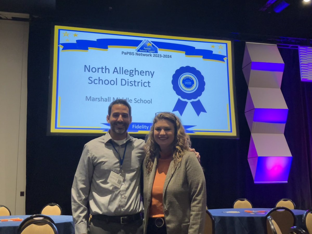 Jenna Fraser - MMS AP (@mms_tigers_ap) on Twitter photo MMS was honored to be recognized at the <a href="/pattanupdates/">PaTTAN</a> MTSS & PBIS conf. for achieving Tier I Fidelity for PBIS! Fostering + & effective learning environments!
TY to the entire MMS staff and especially <a href="/senormascari/">Señor Mascari</a> for leading PBIS at <a href="/mmstigerpride/">Marshall Middle School</a> <a href="/NA_Schools/">North Allegheny School District</a> <a href="/AlleghenyIU/">Allegheny Intermediate Unit (AIU)</a> MMS was honored to be recognized at the <a href="/pattanupdates/">PaTTAN</a> MTSS & PBIS conf. for achieving Tier I Fidelity for PBIS! Fostering + & effective learning environments!
TY to the entire MMS staff and especially <a href="/senormascari/">Señor Mascari</a> for leading PBIS at <a href="/mmstigerpride/">Marshall Middle School</a> <a href="/NA_Schools/">North Allegheny School District</a> <a href="/AlleghenyIU/">Allegheny Intermediate Unit (AIU)</a>