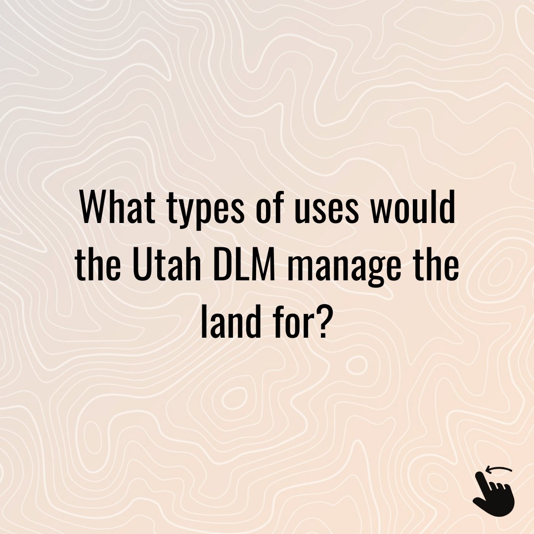 Stand4OurLandUT's tweet photo. We recognize that the public has questions and concerns about the future of public lands in Utah. Stay tuned as we address common questions.

Per state code 63L-9-102, the Department of Land Management would come into existence if Utah receives 250,000+ acres of federal land. https://t.co/ZfIIqwsb8k