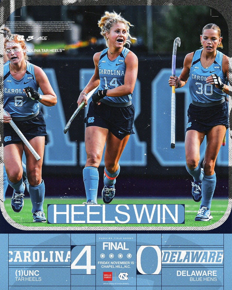 UNCFieldHockey's tweet photo. Took care of business in round 1️⃣

#GoHeels x @WellsFargo https://t.co/8s9vvXHaEI
