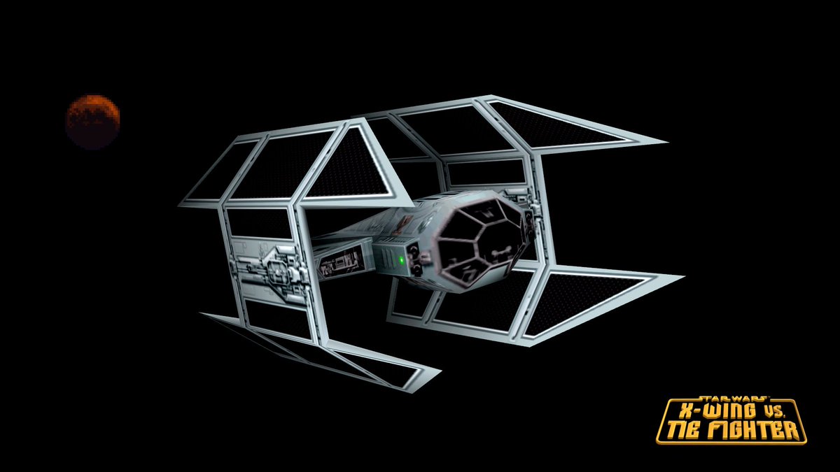 XwingGameSeries's tweet photo. TIE Avenger (Advanced) seems to be quite popular lately. Here is my favorite variant from X-Wing vs TIE Fighter (LucasArts, 1997).

#tiefighter #xwing #starwars #lucasarts #lucasfilmgames #pcgaming #retrogaming #retrogames #retrogamer #dosgaming #dosgames https://t.co/EjA2qMdDfQ