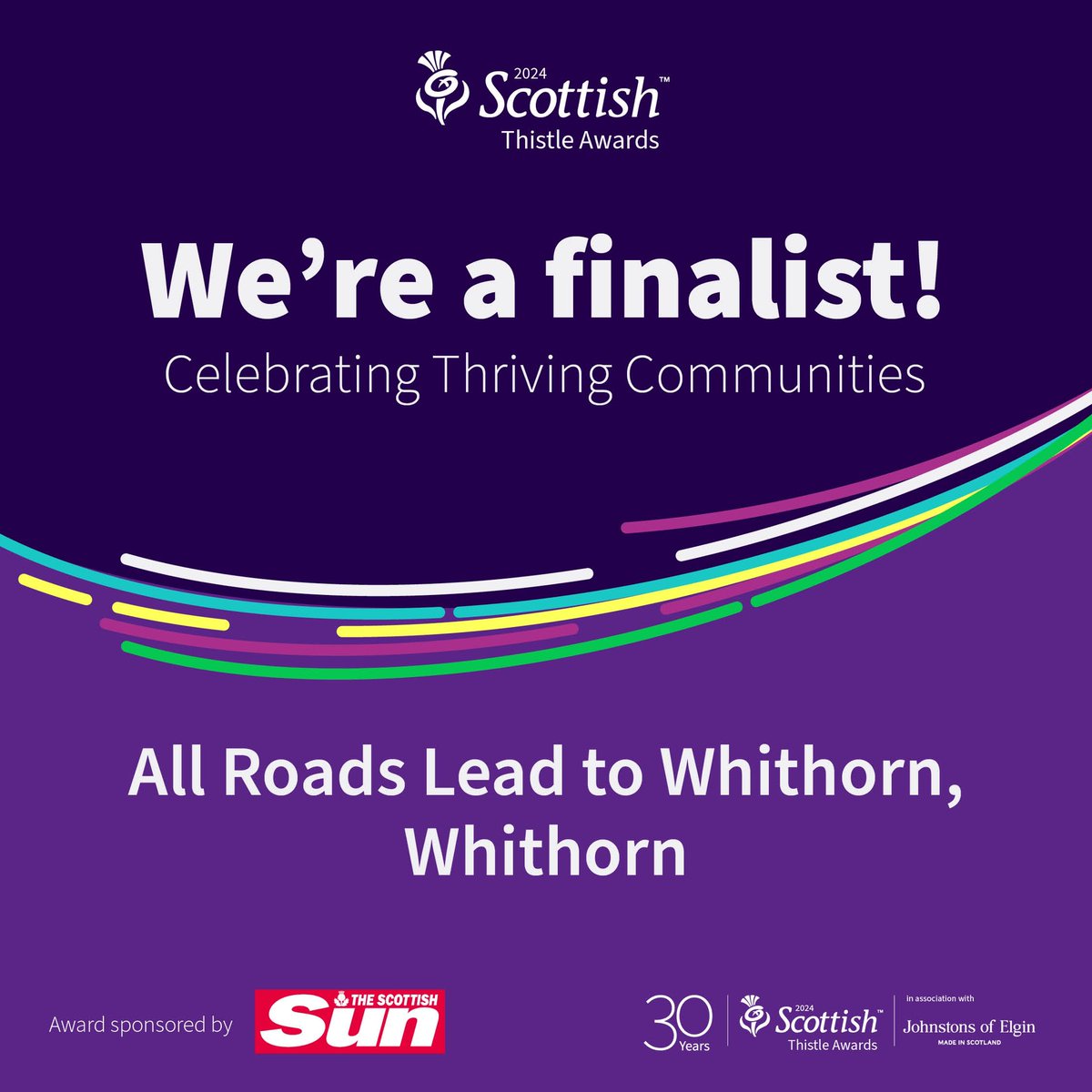 We’re looking forward to attending The Scottish Thistle Awards National Final this week in Glasgow! Delighted to be finalists, well done and good luck to all! #ThistleAwards #CelebratingThrivingCommunities
