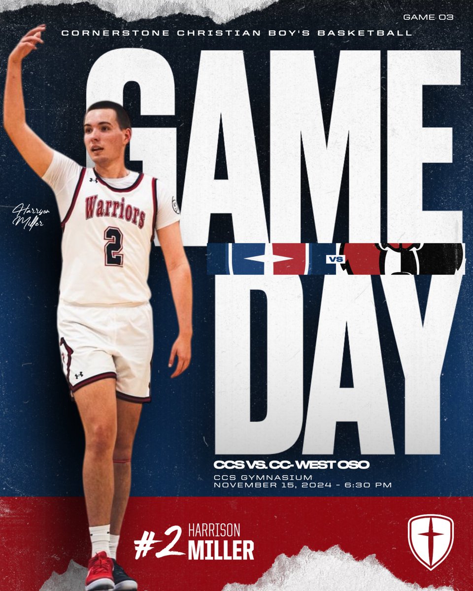 CCSWarriorsBB's tweet photo. Itโs GAMEDAY!
#CCSHoops | #GoWarriors
๐ CC- West Oso
๐ CCS Gymnasium
โ๏ธ V- 6:30 PM
๐๏ธ https://t.co/T0R32LsCRI https://t.co/KKDjEYhvp6