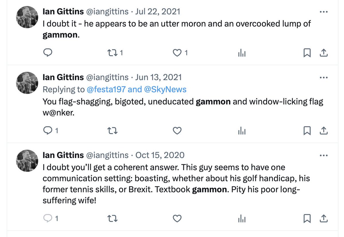 Rebartic's tweet photo. Another one bites🎣.

He'd be better off on @bluesky .

He's just the sort of racist they like over there!

#OGIT https://t.co/TpqxHvBmUj