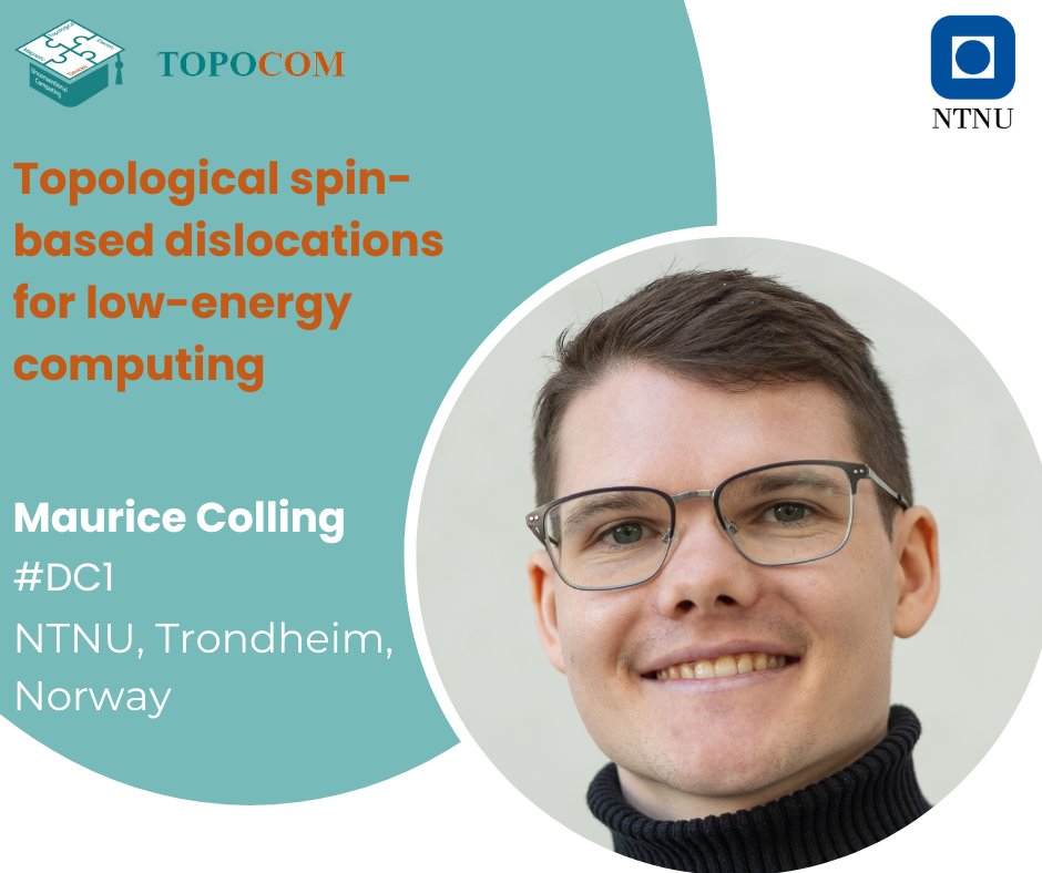 MSCA_TOPOCOM's tweet photo. Maurice is the first TOPOCOM DC! He is a theorist who has substantial knowledge on exotic magnetic spin textures. He will be working on topological spin-based dislocations for low energy computing devices. He enjoys snowboarding, hiking &amp; video games when he is not doing science. https://t.co/DDSyLAdXLI