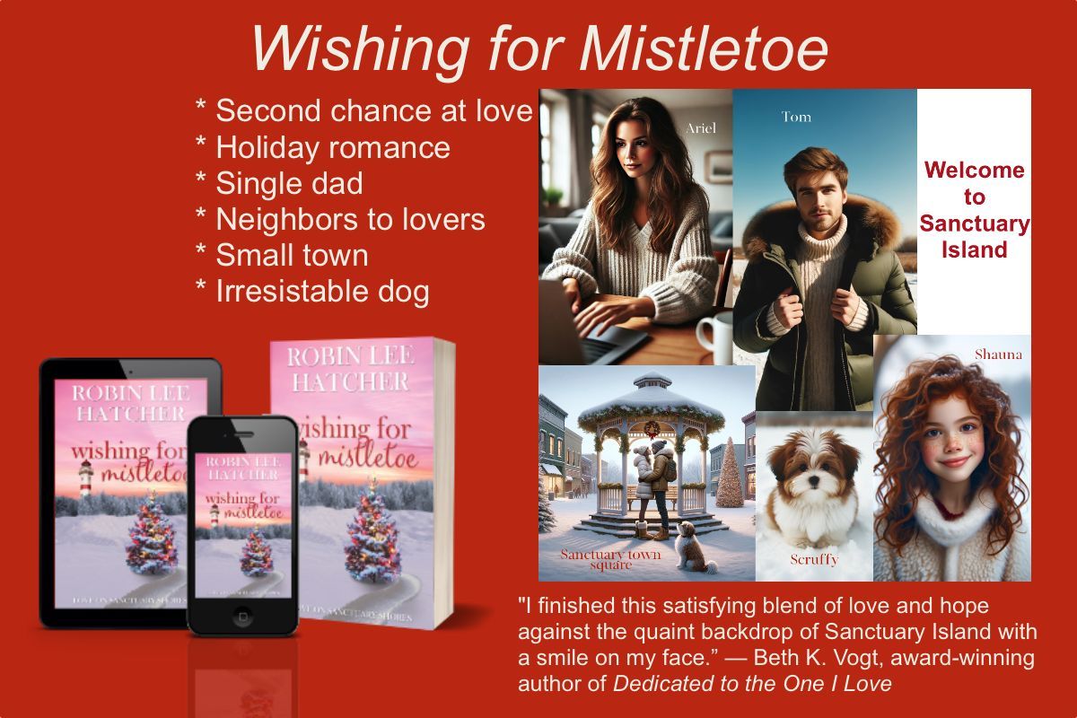 Readers are loving WISHING FOR MISTLETOE, a sweet holiday romance by my writer pal <a href="/robinleehatcher/">Robin Lee Hatcher</a>. 
Grab a mug of hot chocolate, a peppermint cupcake, and a warm blanket. 
Then curl up on the sofa and enjoy! 
buff.ly/4dZl3M8 
#holidayromance #cleanread #romance #read