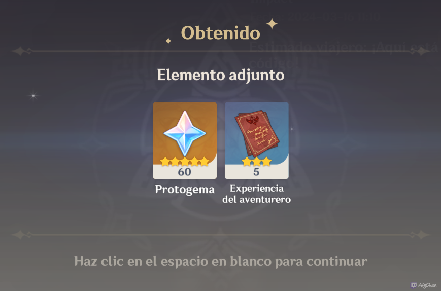 sandry_afy's tweet photo. ✨ NUEVO CÓDIGO DE 60 PROTOGEMAS ✨

➡️ WAM5UWWU28NV

Podéis canjearlo aquí: https://t.co/qv7wp5aiHl

#GenshinImpact #原神 https://t.co/dg3vlnUPjJ