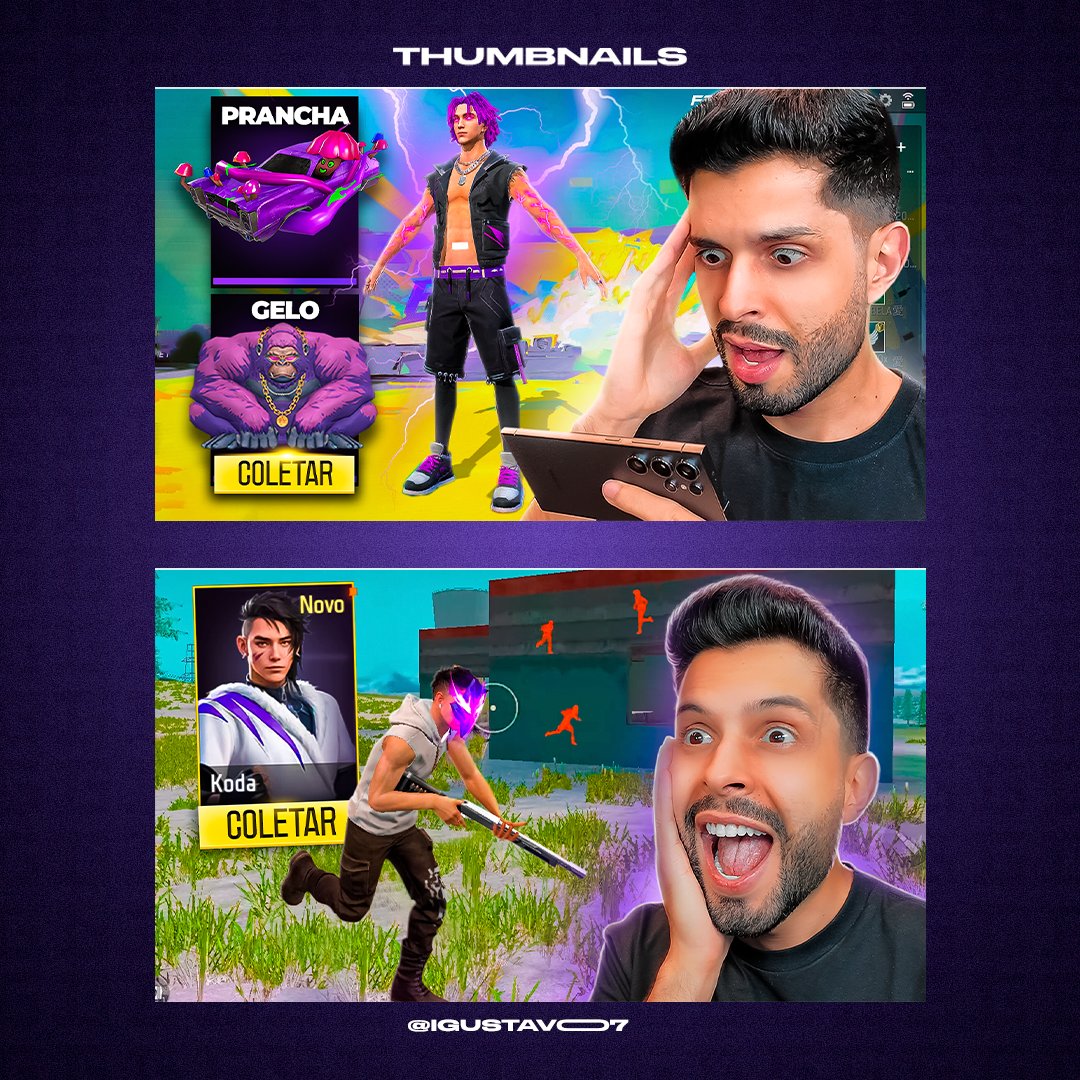 Thumbnails feitas p/ movencreative
★ Agradeço por todo feedback.