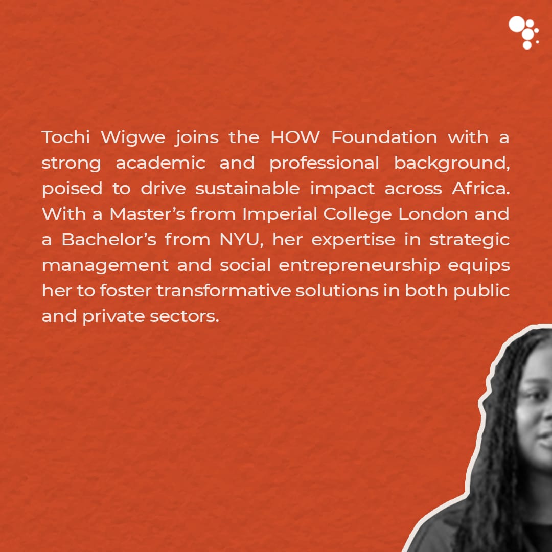 HOWFoundationNG's tweet image. We&apos;re beyond excited to have Tochi Wigwe lead our prestigious organization to new heights! 

With her proven track record and passion for advocacy, the sky is just the beginning for The HOW Foundation.

#HOWFoundation #TochiWigwe #HOWLeadership