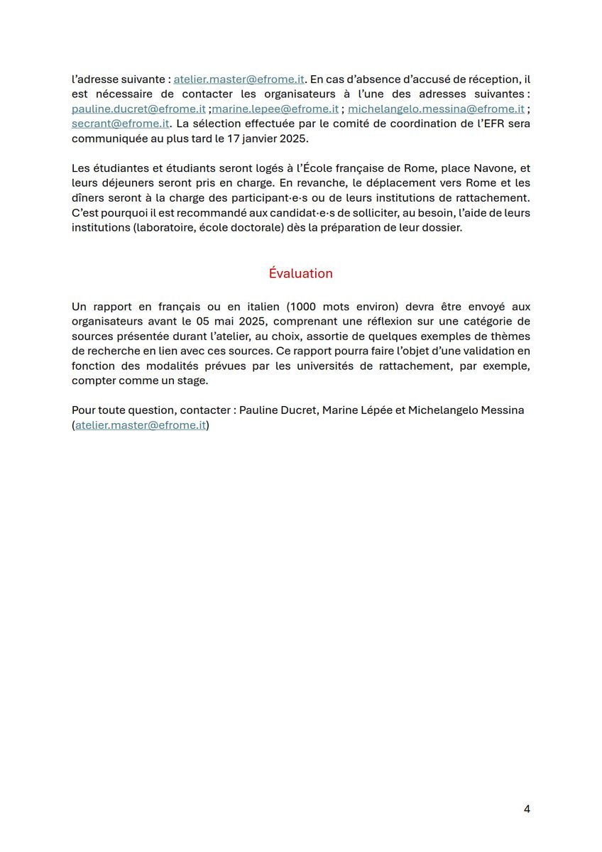 shmesp's tweet photo. [13/12/24] Appel à candidatures pour l'atelier d'initiation à la recherche (Master)
31 mars - 4 avril 2025, École française de Rome @ef_rome https://t.co/W8DeqAbbw4
