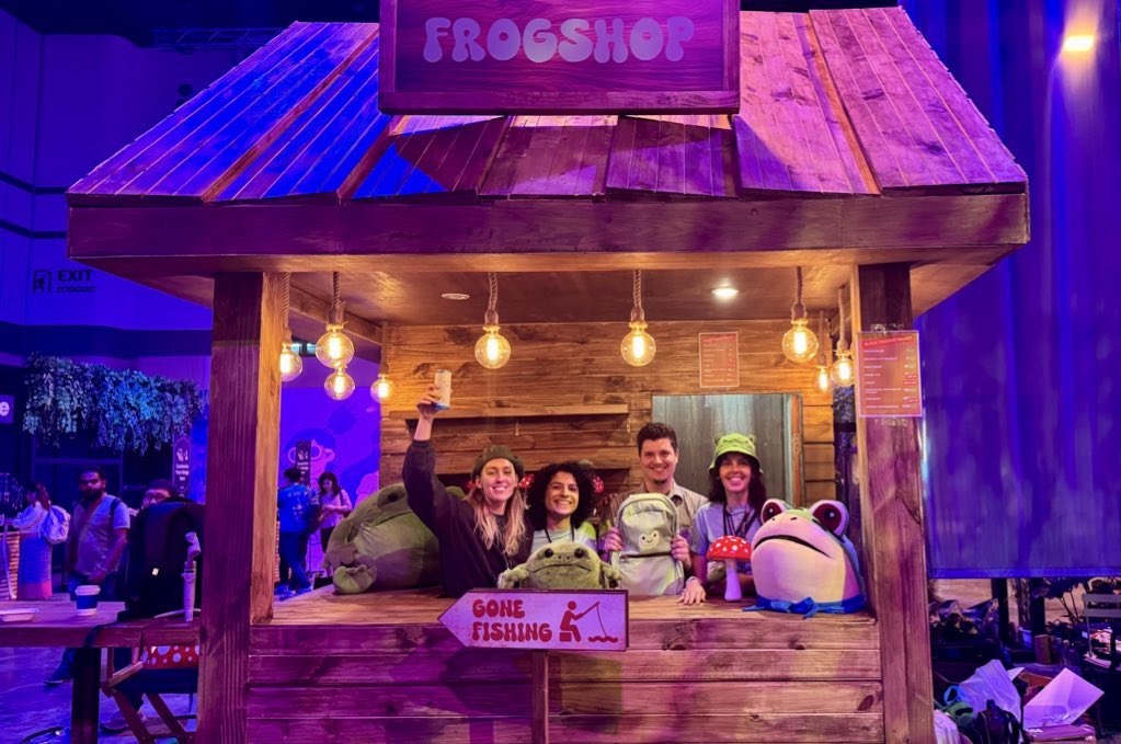 rainscrypto's tweet photo. Big shoutout to @0xPARC for bringing the Frogcrypto app to life at #Devcon this year! 🐸

The Frogs were not just for fun, as they helped us at @DioneProtocol to engage in some of the most amazing conversations!

Thank you for turning the event into such an engaging experience for us • it's definitely the best icebreaker and community builder we have ever encountered - Looking forward to next year!! 😄 #FrogCrypto #Devcon2024 #Dione
