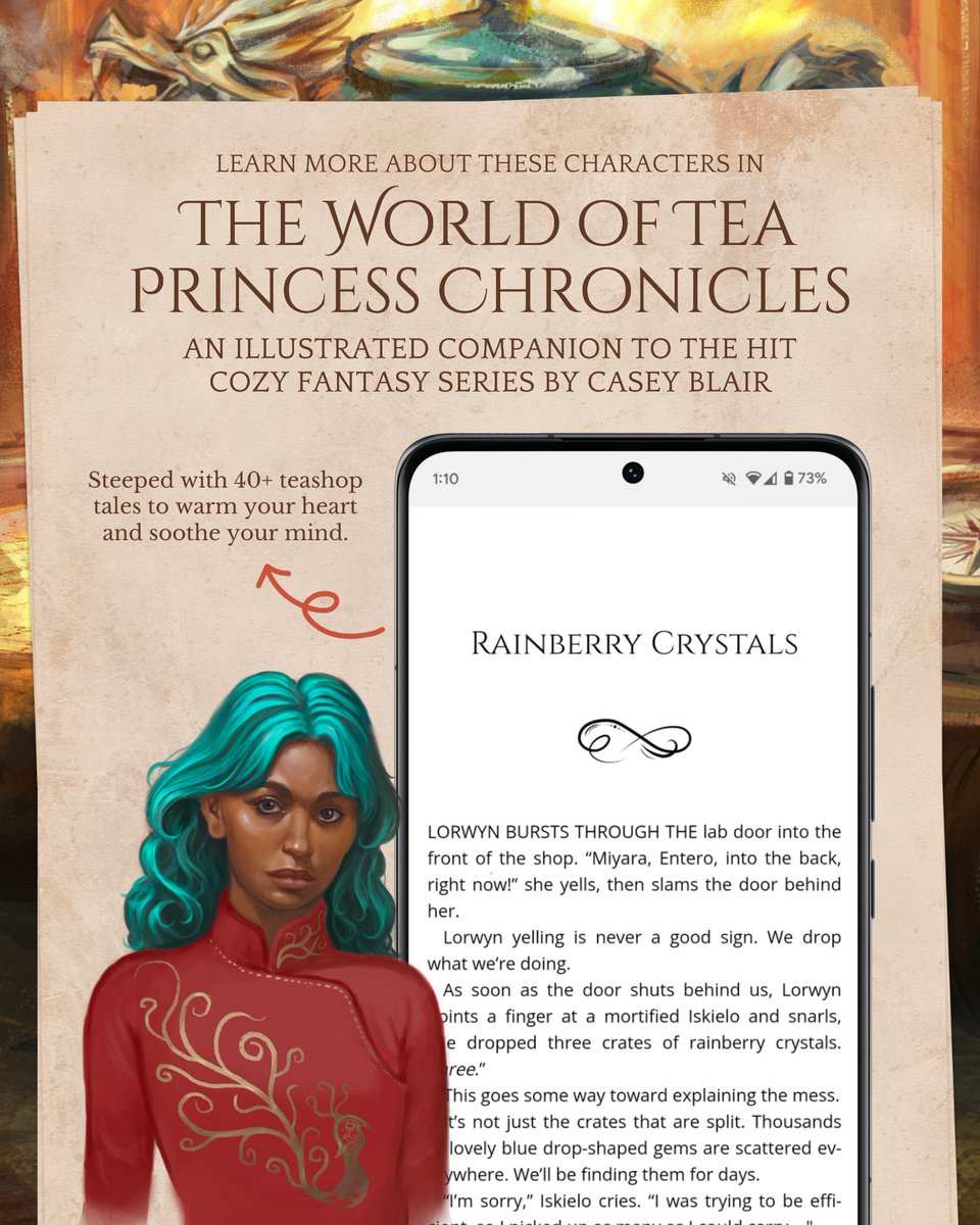 Concept artwork and final illustrations for a few of the main characters from <a href="/CaseyLBlair/">Casey Blair - THE QUIET SIDE out now!</a>'s The World of Tea Princess Chronicles! Art by Bebeto Daroz 🔥