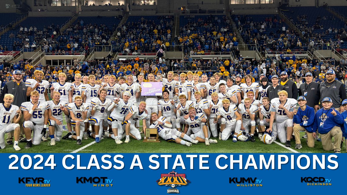 Your 2024 NDHSAA Class A State Champions!

The Aggies have won two state championships in the last three seasons. It's the 11th state title in Velva's history.

Full recap: kfyrtv.com/2024/11/01/des…  

#NDPreps