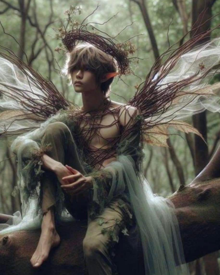 JiminVCookie's tweet photo. This looks like fairy king Beomgyu! I’m also getting Nap of a Star vibes and Magic Island vibes. -Artist unknown 
#Beomgyu #TXT #NapOfAStar #TXT_SANCTUARY https://t.co/9oU0wkPEYM