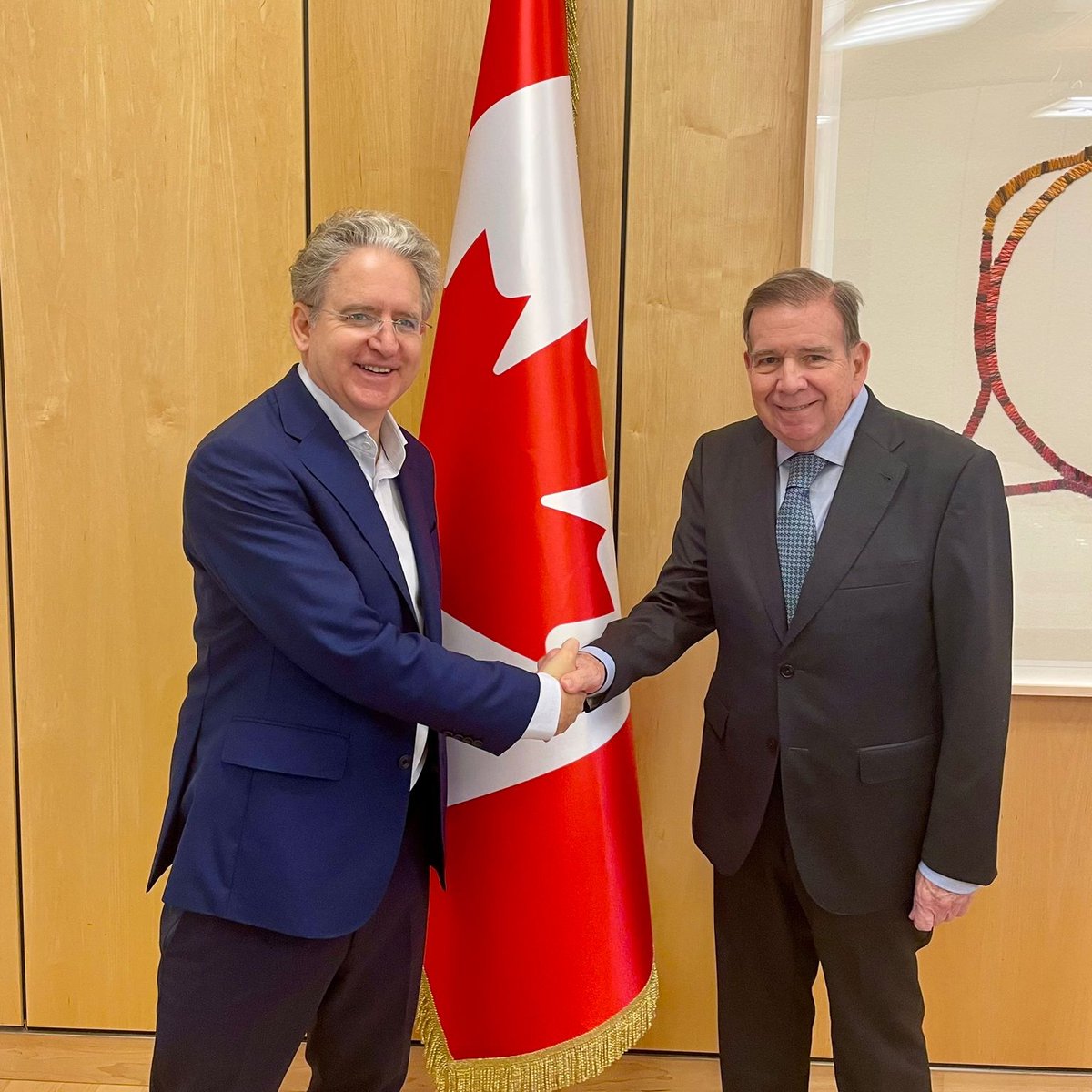 Honoured to meet with <a href="/EdmundoGU/">Edmundo González</a> for a discussion on democracy and human rights in Venezuela. // Un honneur de rencontrer <a href="/EdmundoGU/">Edmundo González</a> pour une discussion sur la démocratie et les droits de la personne au Venezuela.