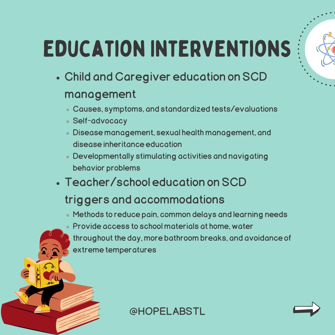HOPELabSTL's tweet photo. Children with SCD face frequent pain and hospitalizations and may experience developmental delays, impacting their social and academic life. Pain and fatigue limit play and sports. Behavioral interventions can help. #SCDawareness https://t.co/gQ4iqt4Ldi