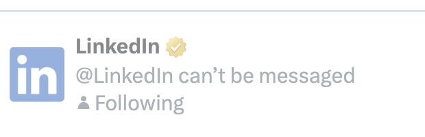 samCF's tweet photo. @LinkedIn it's not letting me DM you.  am i supposed to message the "help" one? https://t.co/VtwlcFsYDN