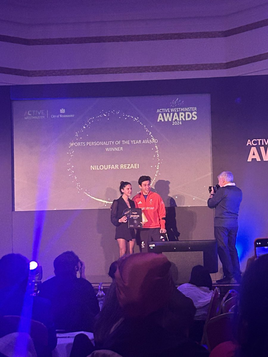 Well done to the inspiring Niloufar Rezaei for her Sports Personality of the Year Award! <a href="/ActiveWCC/">ActiveWestminster</a> #activewestminster24