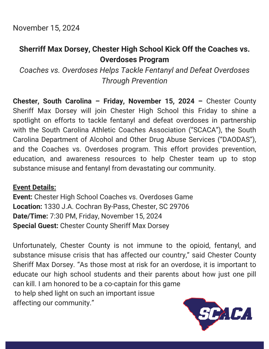 South Carolina Athletic Coaches Association tweet media