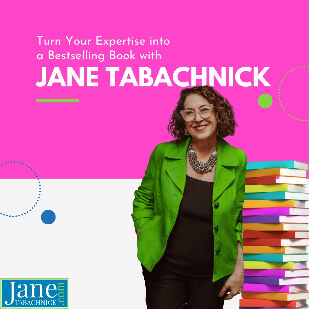 Jane Tabachnick has helped over 250 authors step into the spotlight with her proven publishing methods, guiding them to bestseller status and boosting their recognition and impact. 

Ready to get started? Learn more about working with Jane Tabachnick

janetabachnick.com