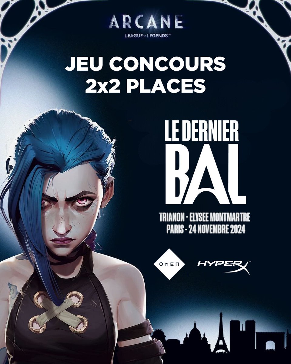 🚨 JEU CONCOURS 🚨

Ça te dirait d'assister à un 𝐯𝐢𝐬𝐢𝐨𝐧𝐧𝐚𝐠𝐞 𝐝𝐞𝐬 𝟑 𝐝𝐞𝐫𝐧𝐢𝐞𝐫𝐬 𝐞́𝐩𝐢𝐬𝐨𝐝𝐞𝐬 de la saison 2 d'Arcane au Trianon / Elysée Montmartre + 𝐮𝐧𝐞 𝐞𝐱𝐩𝐞́𝐫𝐢𝐞𝐧𝐜𝐞 𝐢𝐦𝐦𝐞𝐫𝐬𝐢𝐯𝐞 dans l'univers de la série ? 

📅 Dimanche 24 novembre 2024