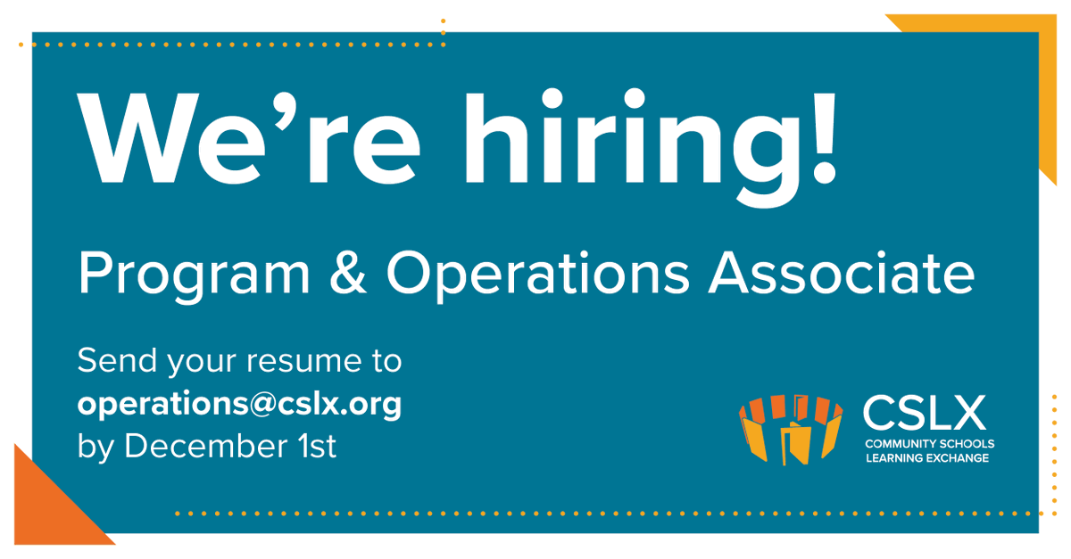Did you hear? CSLX is hiring! The Program &amp; Operations Associate will work across just about every department of the organization to provide operational, project management, and administrative support while ensuring our programs run smoothly. LEARN MORE: bit.ly/4fwK2bo