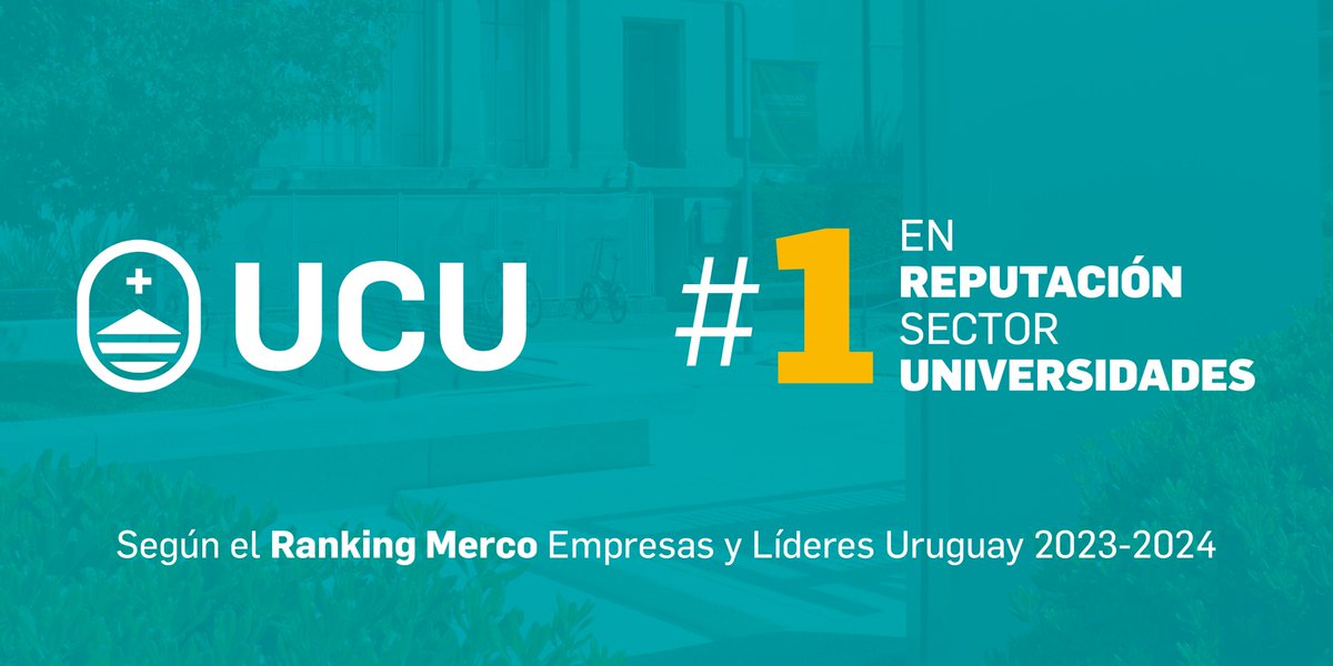 UCUoficial's tweet photo. 📢Somos la universidad con mejor reputación en Uruguay según el @mercoranking 🇺🇾 😃

Los detalles en esta nota 👉🔗https://t.co/jyYC9EKGpp https://t.co/1tSBoELyTC