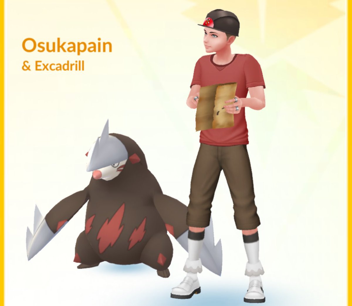 osukapain's tweet photo. In celebration of #SimplyGroundBreaking event here’s the drip of the day 🌟
#DripKing
#Stylesavant
#PokemonGO https://t.co/F9AUHTqAde