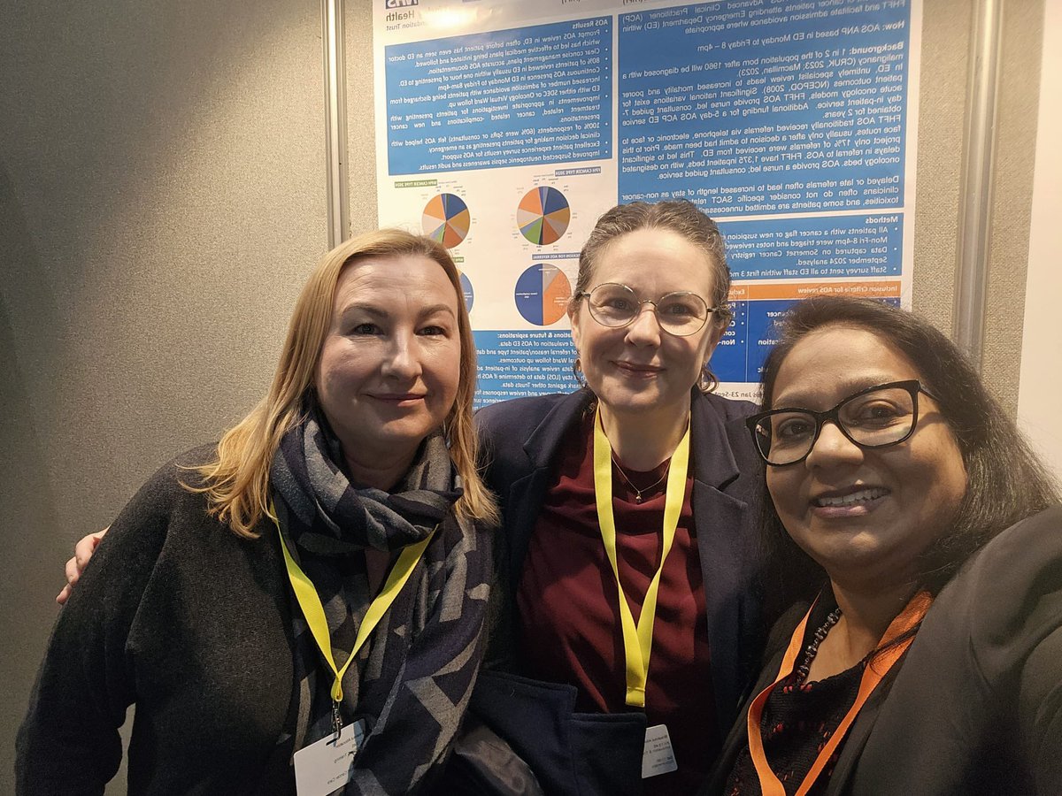 rlzcd's tweet photo. Inspiring day of learning, highlights so far research, genomics and compassionate leadership. 
Great to have the opportunity to display our posters demonstrating the benefits of AOS in ED. #ukons24 @babidave @LaraRoskelly @FrimleyHealth https://t.co/NU49UE1BDT