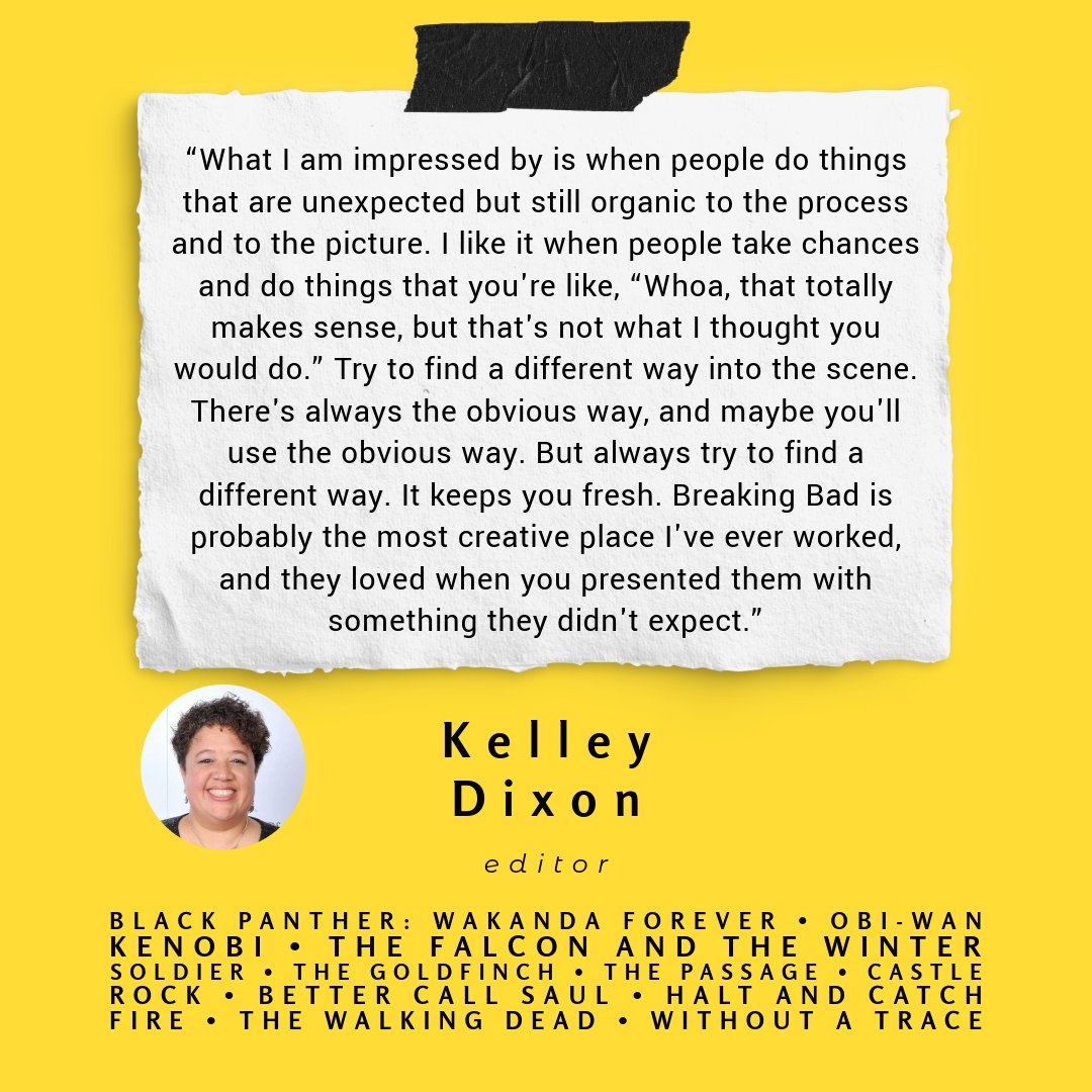 postinblack's tweet image. Breaking the mold and pushing boundaries. @KelleyDixon, an Emmy-winning editor, proves that taking risks is key to creating exceptional work.