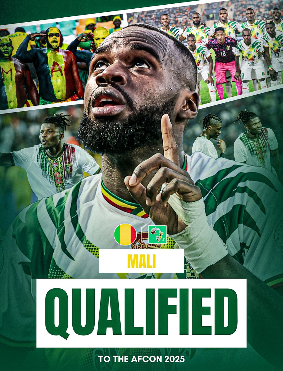 ActuFootAfrique's tweet photo. 🚨 OFFICIEL : Le Mali 🇲🇱 se qualifie à la CAN 2025 ! 🌍🏆 https://t.co/kHtsV6B5zp